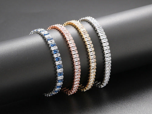 Pulseira Bracelete Dourada Pedra Zircônia Noiva Debutante