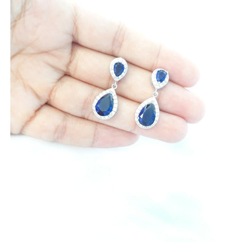 Brinco Noiva Pedra Zirconia Dourado Ou Prata Gota Debutante