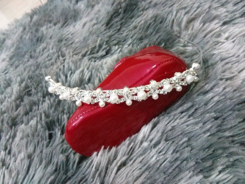 Tiara Noiva Dama Daminha Debutante Strass Pérola