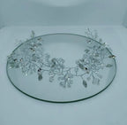 Tiara Arranjo Enfeite Cabelo Noiva Fio Cristal Strass Prata