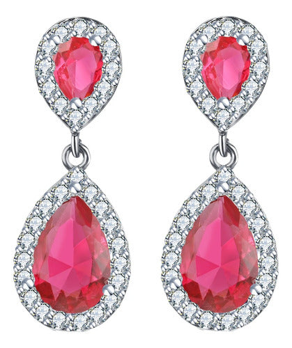 Brinco Noiva Pedra Zirconia Dourado Ou Prata Gota Debutante