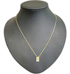 Escapulário Pedra Zirconia Dourado Folheado A Ouro Semi Joia