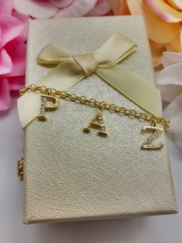 Colar Chocker Paz Dourado Semijoia Pingente Pedra Zirconia