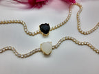 Colar Chocker Zirconia Coração Vermelho Preto Branco Riviera