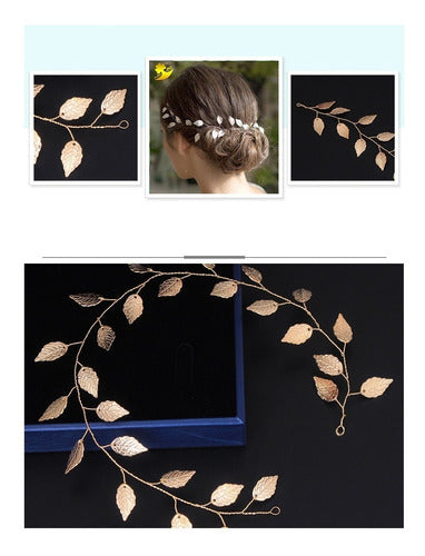 Tiara Arranjo Enfeite Cabelo Noiva Dourado Prata Folha Grega