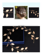 Tiara Arranjo Enfeite Cabelo Noiva Dourado Prata Folha Grega