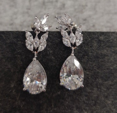 Brinco Noiva Pedra Zirconia Dourado Ou Prata Gota Debutante