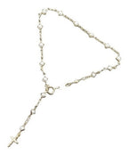 Pulseira Bracelete Terço Noiva Dourada F Ouro Com Pérolas