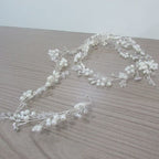 Tiara Arranjo Grinalda Cabelo Noiva Pérola Fio Strass Brilho