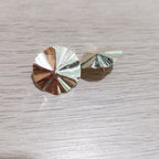 Brinco Chapa Pequeno Redondo Delicado Folheado A Ouro 18k