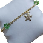 Pulseira Pingentes Fundo Do Mar Folheado Ouro Semi Joia