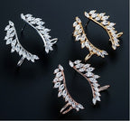 Brinco Ear Cuff Noiva Pedra Zirconia Prata Festa Debutante