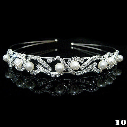 Tiara Noiva Dama Daminha Debutante Strass Pérola