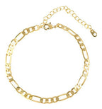 Pulseira Unisex Folheada A Ouro Ou Rodio Semi Joia 4 Mm
