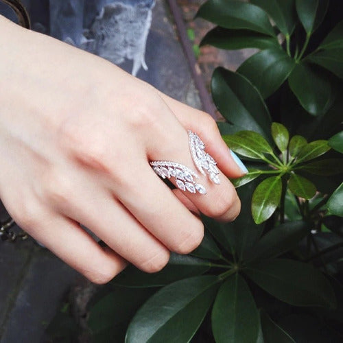 Anel Noiva Pedra Zirconia Festa Prata Ou Dourado Casamento
