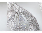 Brinco Noiva Zirconia Prata Formatura Debutante Gota Grande
