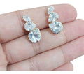 Brinco Ear Cuff Pedra Zirconia Gota Dourado Festa Folheado