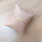 Pulseira Plaquinha Infantil F. Ouro 18k Semijoia Bebê Baby