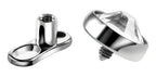 Piercing Microdermal Titânio Pedra Cristal 3mm 4mm 5mm