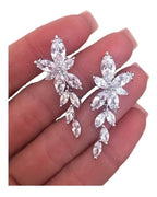 Brinco Noiva Pedra Zirconia Prata Festa Debutante Delicado