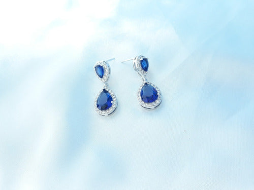 Brinco Noiva Pedra Zirconia Dourado Ou Prata Gota Debutante