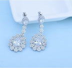 Brinco Noiva Pedra Zirconia Prata Festa Debutante Luxo