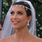 Tiara Testeira Headband Noiva Strass Prata Kim Kardashian