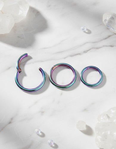 Piercing Argola Titânio Septo Helix Cartilagem 1,6 Mm 6 8 10