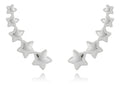 Brinco Ear Cuff  Estrelas Folheado A Prata Antialérgico