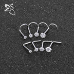 Kit 8 Piercing Nariz Nostril Atacado Pedra Zirconia Pt D Luz