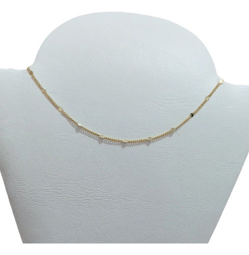 Colar Chocker Pontos De Luz Dourado Folheado A Ouro 18k