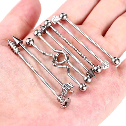 Piercing Transversal Cartilagem Aço Cirúrgico