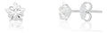 Brinco Pedra Zirconia Estrela Prata 925 Legítima 5 Mm