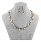 Conjunto Colar E Brinco Noiva Zircônia Dourado Festa