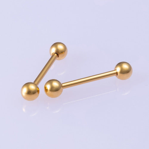 Piercing De Língua Barbell Aço Cirúrgico 316l - 1 Pç