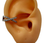 Piercing Argola Falso Fake Dourado Prata Pedra Zirconia