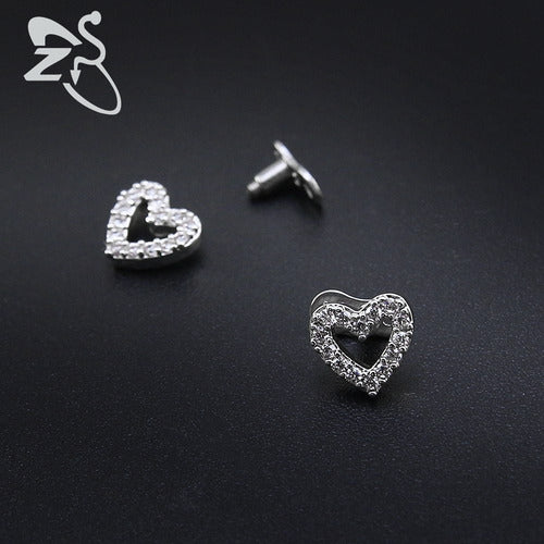 Piercing Microdermal Zirconia Pedra Coração Estrela Cruz Flo