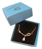 Colar Noiva Gota Pedra Zirconia Dourado F Ouro 18k Semijoia