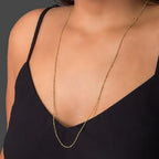 Colar Corrente Bolinhas Folheado Dourado Semi Joia 70 Cm
