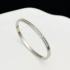 Pulseira Bracelete Prata Dourada Aço Inoxidável Zirconia