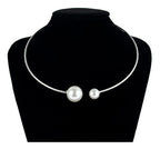 Colar Chocker E Pulseira Riviera Strass Pérola Noiva Festa