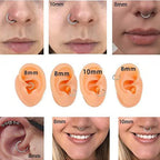 Piercing Argola 100% Titânio Septo Daith Pedra Zircônia 8 10