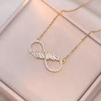 Colar Chocker Infinito Zirconia Dourado F. Ouro 18k Semijoia