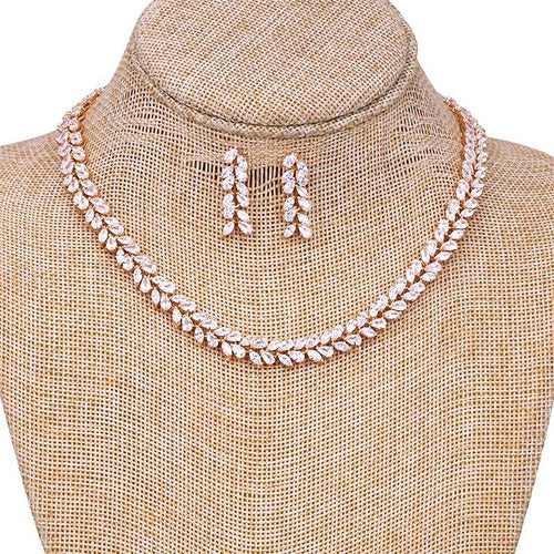 Conjunto Colar E Brinco Noiva Zircônia Prata Festa Debutante