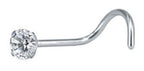 Piercing Nariz Nostril Aço Pedra Zirconia 3mm Pt De Luz