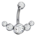 Piercing De Umbigo Pequeno Pedra Strass Aço Cirúrgico