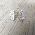 Brinco Zirconia Dama Daminha Dourado F. Ouro 18k Semi Joia