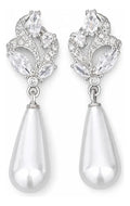 Brinco Pérola E Zirconia Noiva Pequeno Delicado Prata Br-148 Prateado