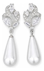 Brinco Pérola E Zirconia Noiva Pequeno Delicado Prata Br-148 Prateado