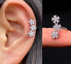 Piercing Argola Falso Fake Pressão Pedra Zircônia Orelha